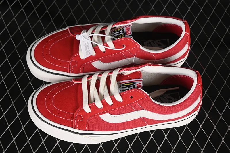 All categories Vans Vans series Vans Low Vans low-top Vans Sk8-Low white and red non-slip casual skateboard shoes VN0A4UWIXGJ